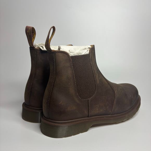 Dr. Martens 2976 Leather Chelsea Boot in Brown Crazy Horse Gaucho - Picture 3 of 10